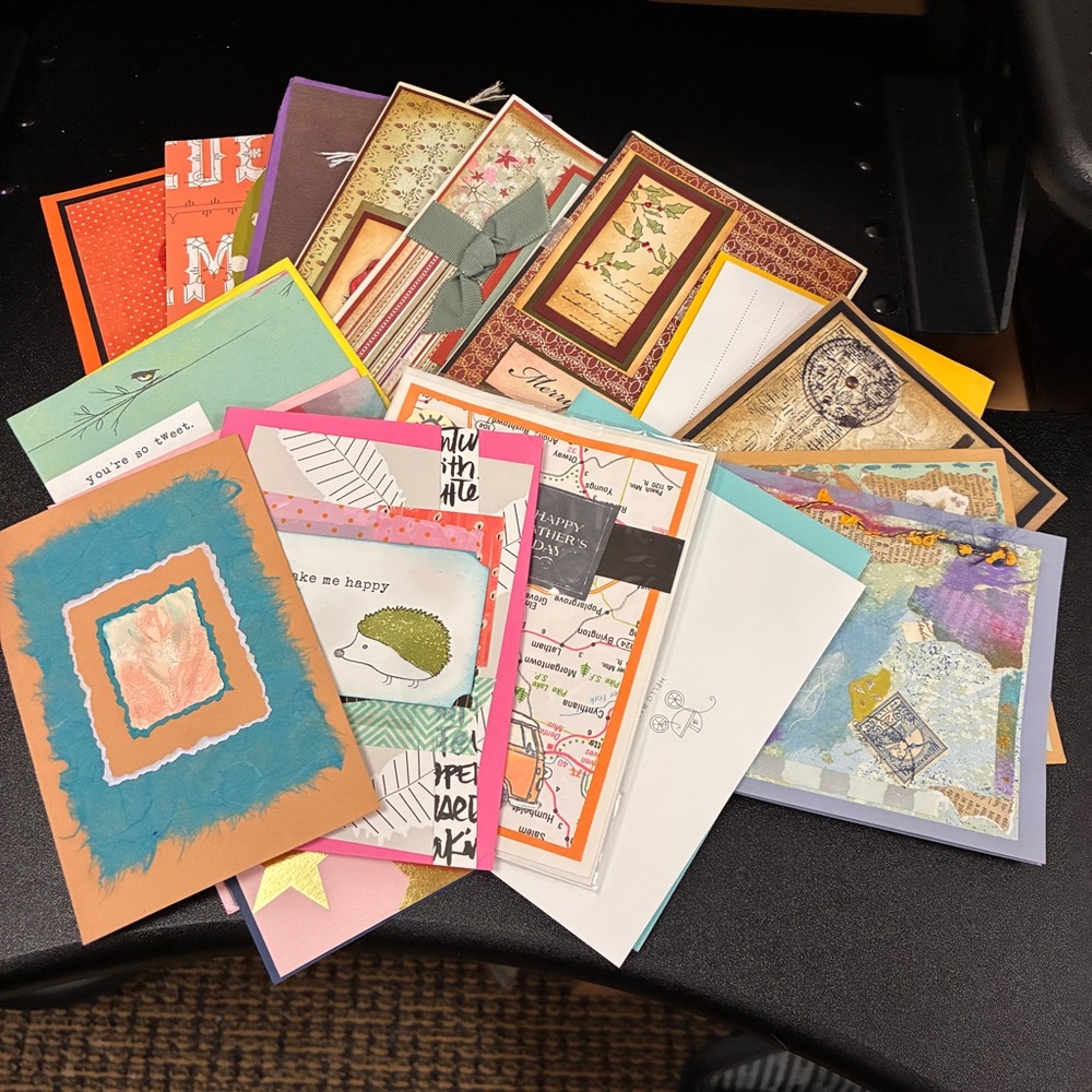 Handmade Assorted All Occasions Greeting Cards - Lot of 21